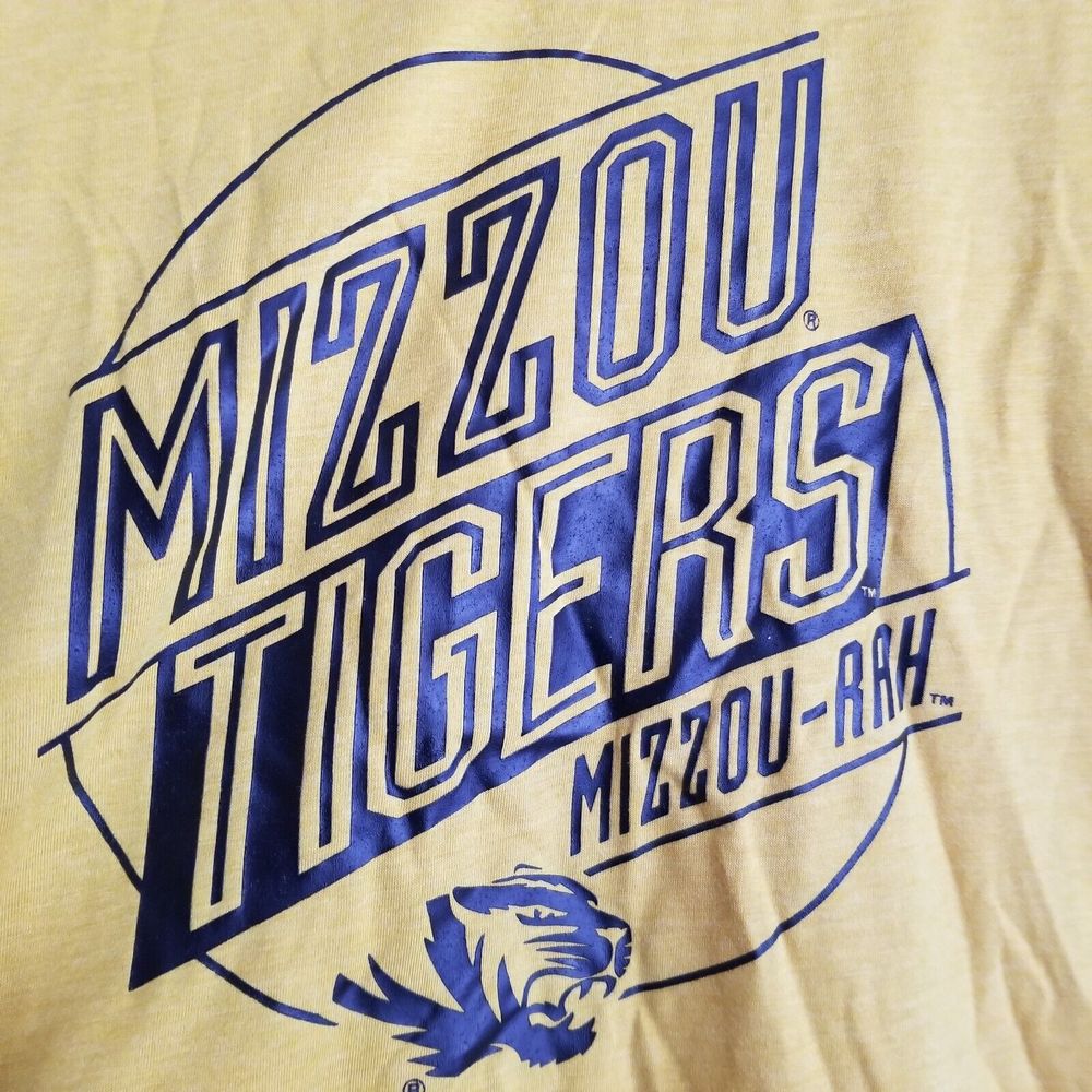 Champion Mizzou Tigers T Shirt Women Small Gold Short Sleeve V-Neck - Picture 4 of 10